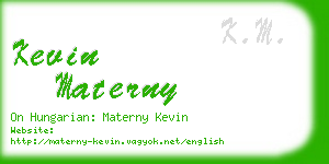 kevin materny business card